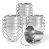 Round Heavy Duty Stainless Steel Bucket - 2 Quart - Pack of 12