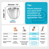 Round Heavy Duty Stainless Steel Bucket - 4 Quart - Pack of 6