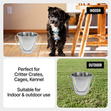 Heavy Duty Stainless Steel Flat Side Bucket - 2 Quart - Pack of 12