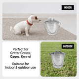 Heavy Duty Stainless Steel Flat Bucket with 2 Hooks - 2 Quart - Pack of 12