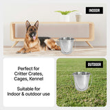 Round Heavy Duty Stainless Steel Bucket - 4 Quart - Pack of 6