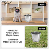 Heavy Duty Stainless Steel Flat Side Bucket - 4 Quart - Pack of 6