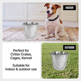 Heavy Duty Stainless Steel Flat Side Bucket - 6 Quart - Pack of 6