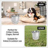 Round Heavy Duty Stainless Steel Bucket - 6 Quart - Pack of 6