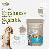 100% Natural Water Buffalo Knee Caps with Meat Dog Treats - Pack of 20