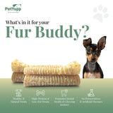 100% Natural Water Buffalo Trachea Dog Chew - Pack of 12, 6 inch