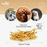 100% Natural Water Buffalo Tendon Dog Chews - Pack of 14 oz