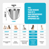 Heavy Duty Stainless Steel Round Bucket - 4 Quarts