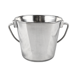 Heavy Duty Stainless Steel Flat Bucket - 4 Quart