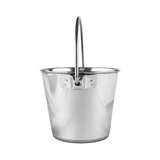 Heavy Duty Stainless Steel Flat Bucket - 4 Quarts