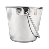 Heavy Duty Stainless Steel Flat Bucket - 4 Quart