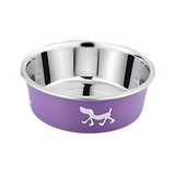 Panache Feeding Bowl with Dog Design - Purple