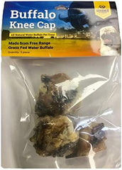 Water Buffalo Natural Dog Treat - Knee Caps with Meat - 3 pc