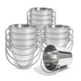 Round Heavy Duty Stainless Steel Bucket - 1 Quart - Pack of 12
