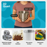 Round Heavy Duty Stainless Steel Bucket - 2 Quart - Pack of 12