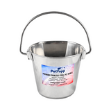 Heavy Duty Stainless Steel Flat Bucket - 4 Quarts