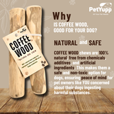 Natural Repurposed Coffee Woods Dog Chew - Small