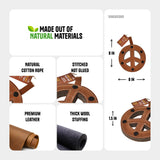 Natural Extra Tuff Toss & Chew Dog Toy - Peace Sign