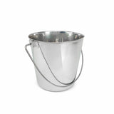 Heavy Duty Stainless Steel Flat Bucket - 4 Quart