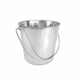 Heavy Duty Stainless Steel Flat Bucket - 6 Quart