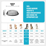 Traditional Shape Non-Skid Stainless Steel Dog Feeding Bowl - 32 Oz