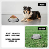 Traditional Shape Non-Skid Stainless Steel Dog Feeding Bowl - 32 Oz