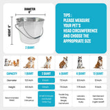 Heavy Duty Stainless Steel Flat Side Bucket - 2 Quart