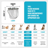 Heavy Duty Stainless Steel Flat Bucket - 4 Quart