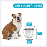 Heavy Duty Stainless Steel Flat Bucket - 4 Quart