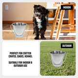 Heavy Duty Stainless Steel Flat Side Bucket - 2 Quart