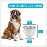 Heavy Duty Stainless Steel Flat Side Bucket - 13 Quart