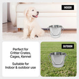 Heavy Duty Stainless Steel Flat Side Bucket - 1 Quart - Pack of 12