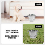 Heavy Duty Stainless Steel Flat Side Bucket - 1 Quart