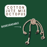 Cotton Jute Rope Toy - Rope Octopus