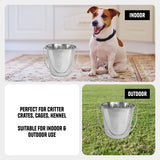 Heavy Duty Stainless Steel Flat Bucket - 6 Quart