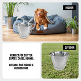 Heavy Duty Stainless Steel Flat Side Bucket - 13 Quart