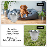 Heavy Duty Stainless Steel Flat Side Bucket - 13 Quart - Pack of 6