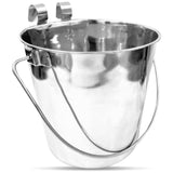 Heavy Duty Stainless Steel Flat Bucket with 2 Hooks - All Sizes