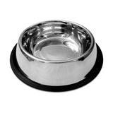 Traditional Shape Non-Skid Stainless Steel Dog Feeding Bowl - All Sizes