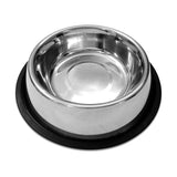 Traditional Shape Non-Skid Stainless Steel Dog Feeding Bowl - All Sizes