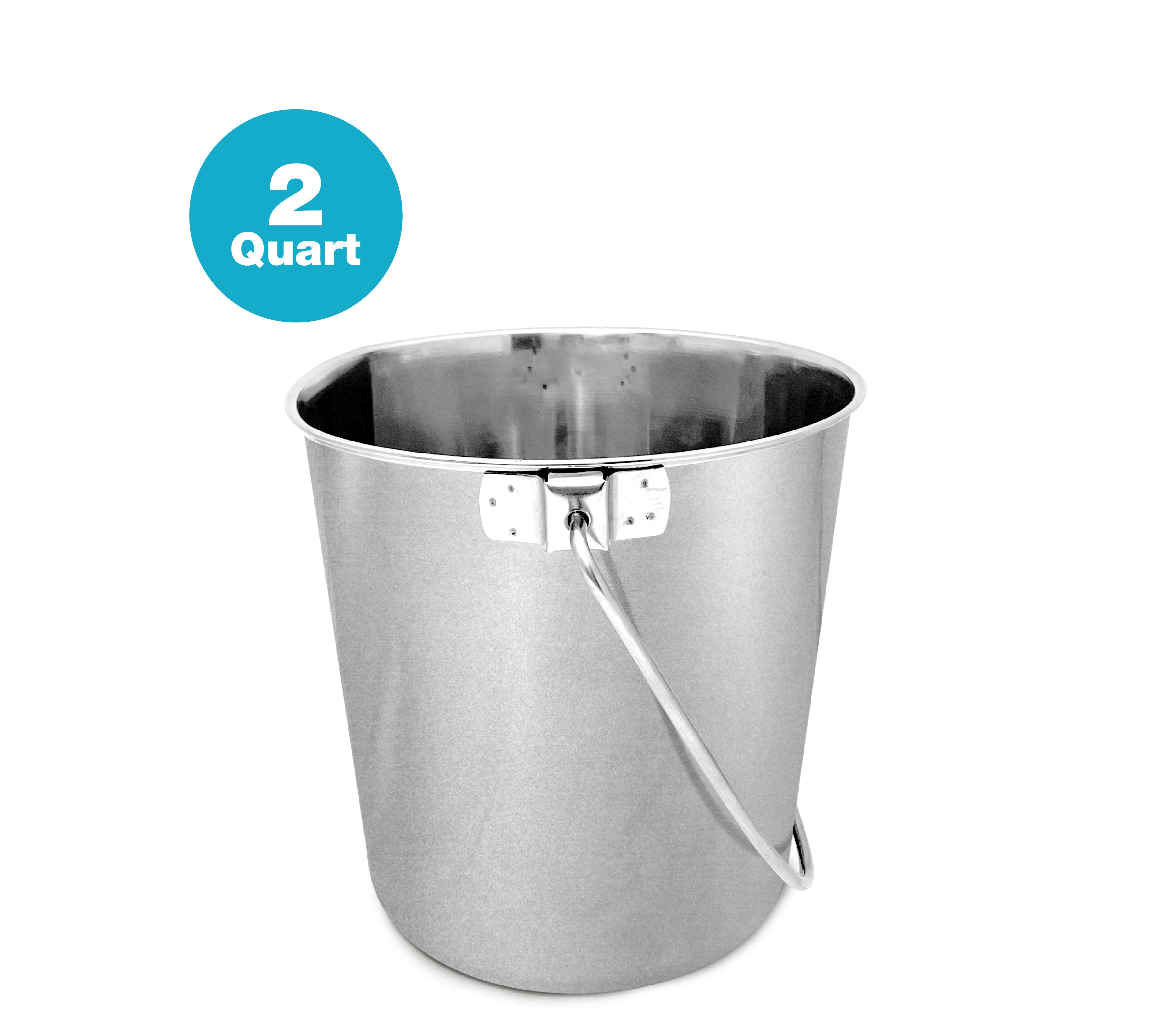 Heavy Duty Stainless Steel Flat Bucket - All Sizes