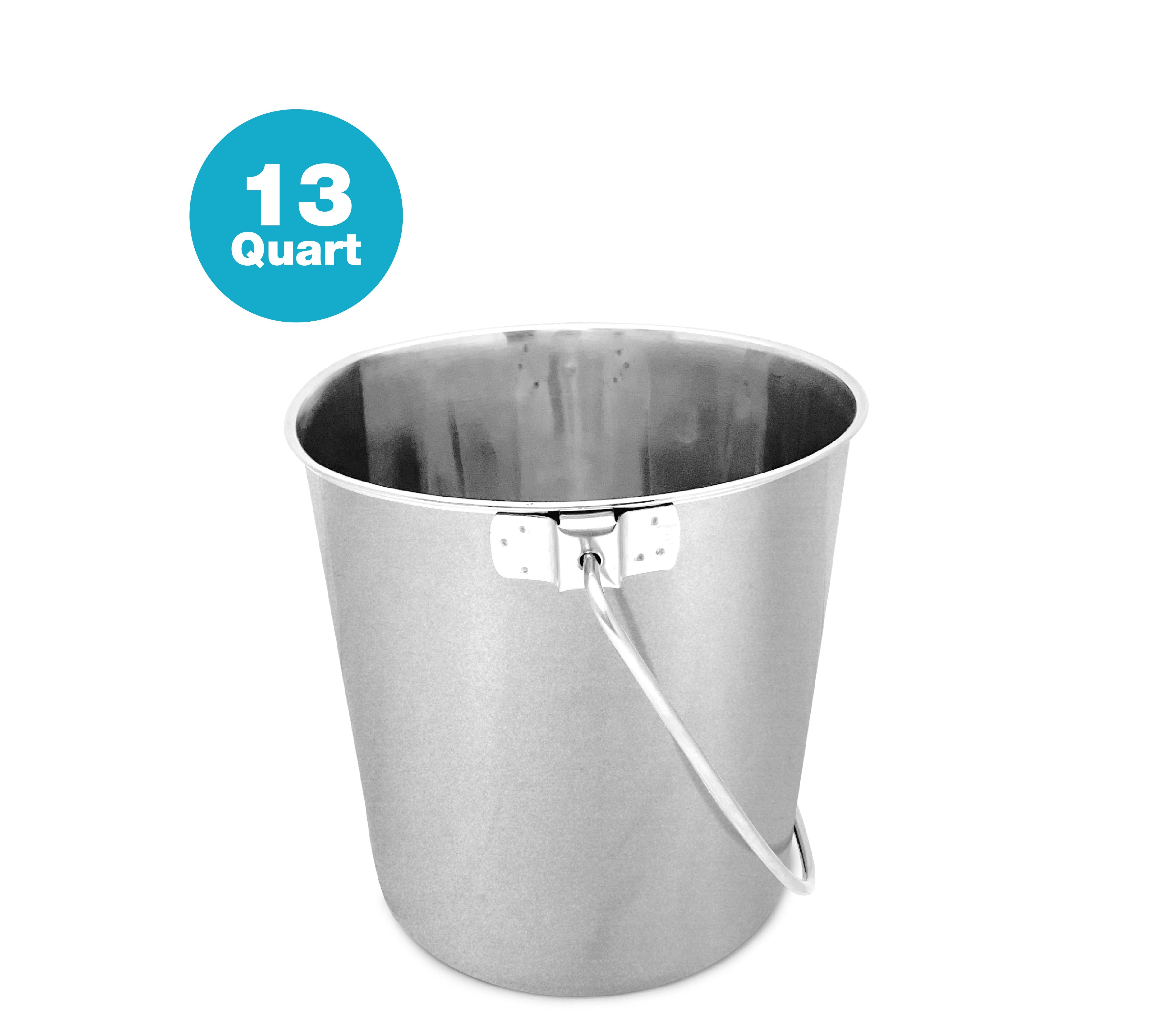 Heavy Duty Stainless Steel Flat Bucket - All Sizes