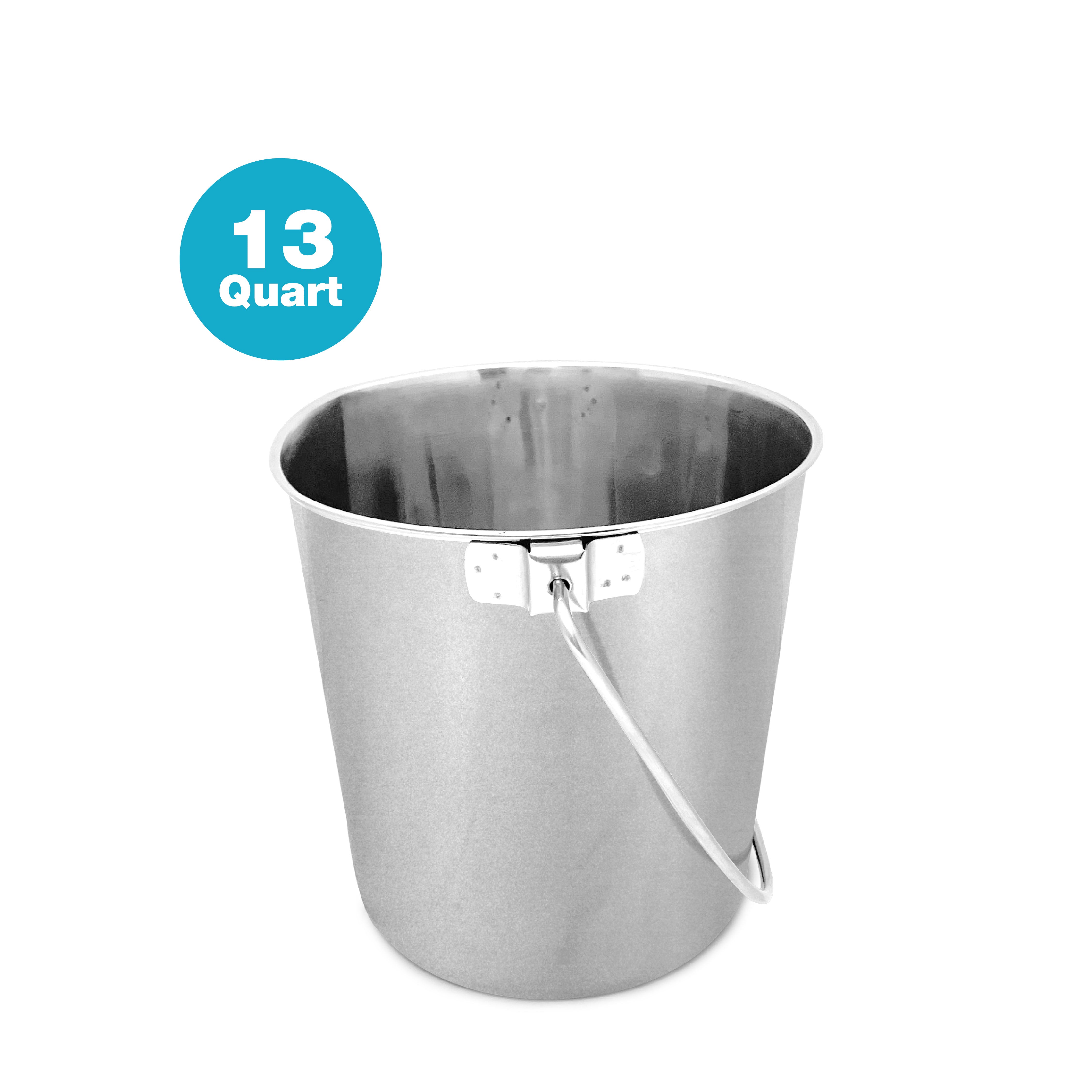 Heavy Duty Stainless Steel Flat Bucket - All Sizes