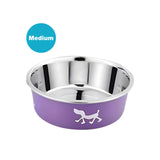 Panache Feeding Bowl with Dog Design - Purple