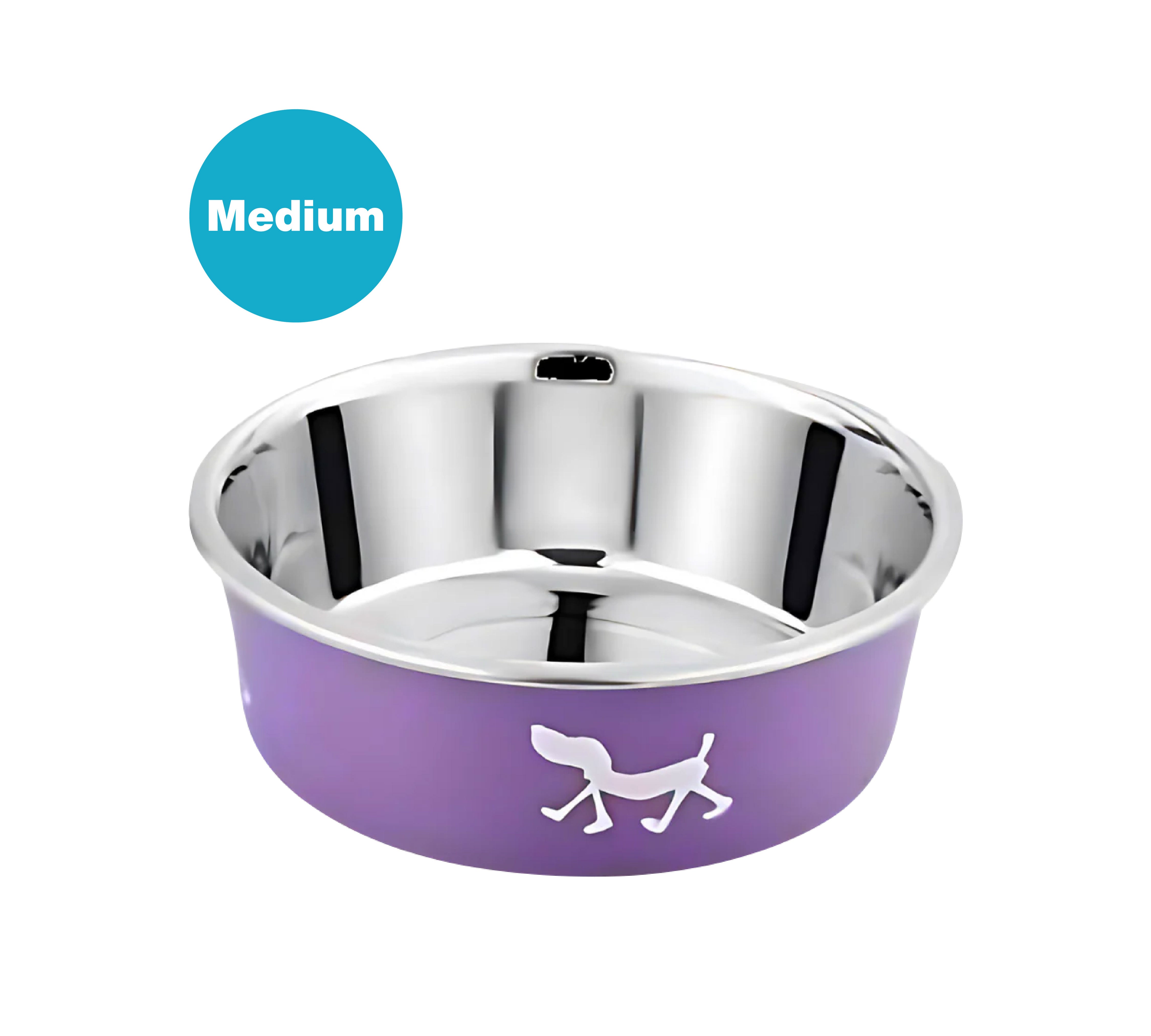 Panache Feeding Bowl with Dog Design - Purple