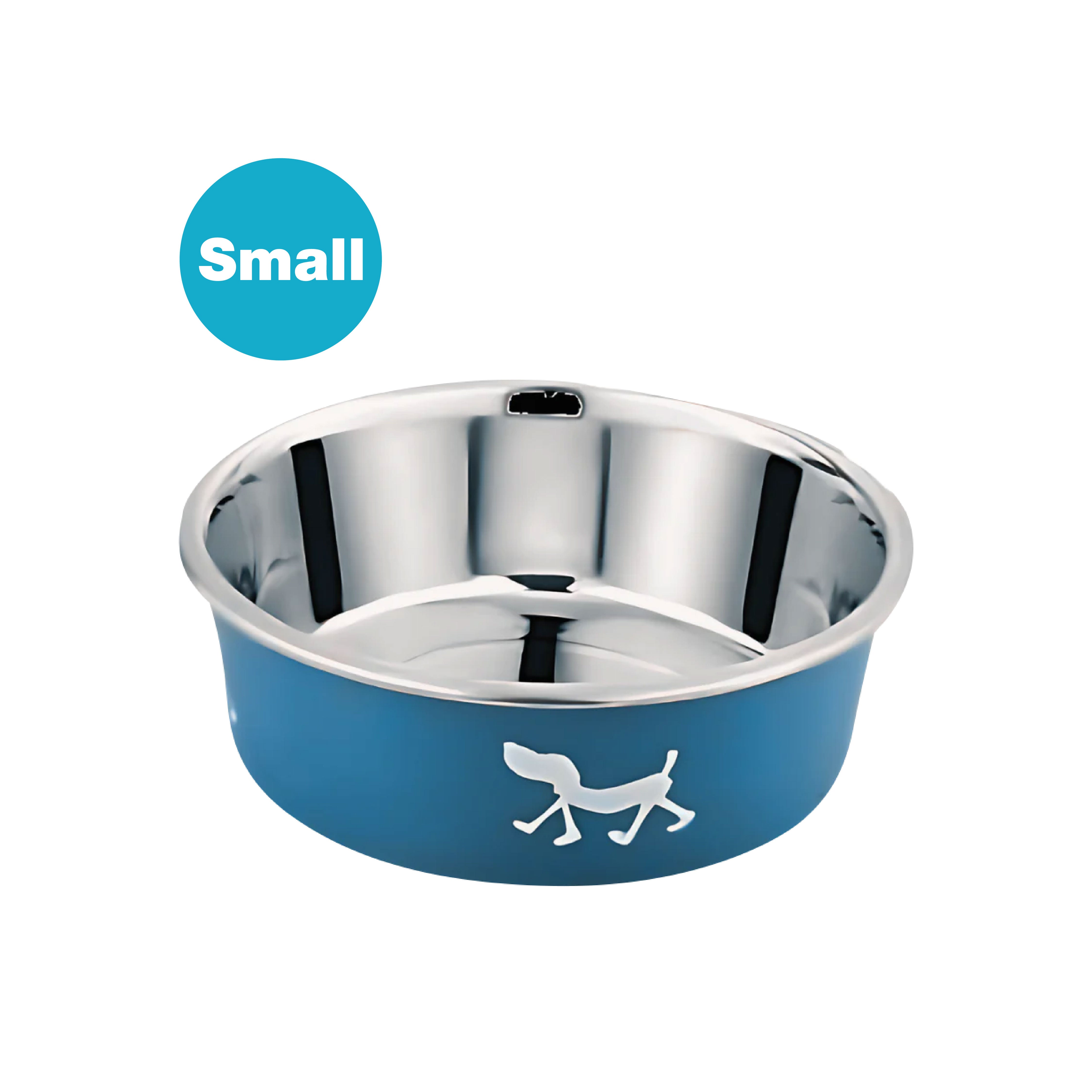 Panache Feeding Bowl with Dog Design - Blue