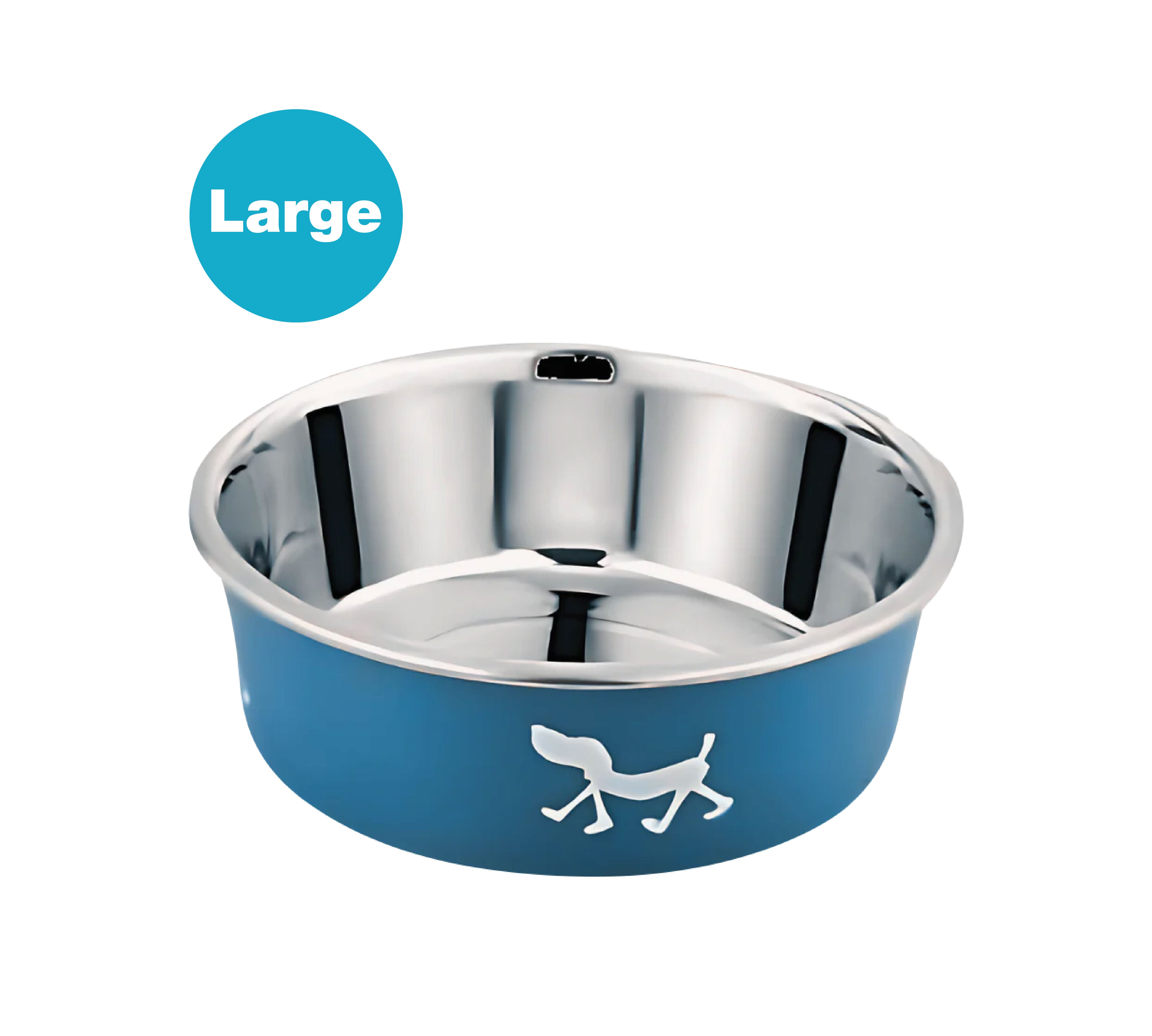 Panache Feeding Bowl with Dog Design - Blue