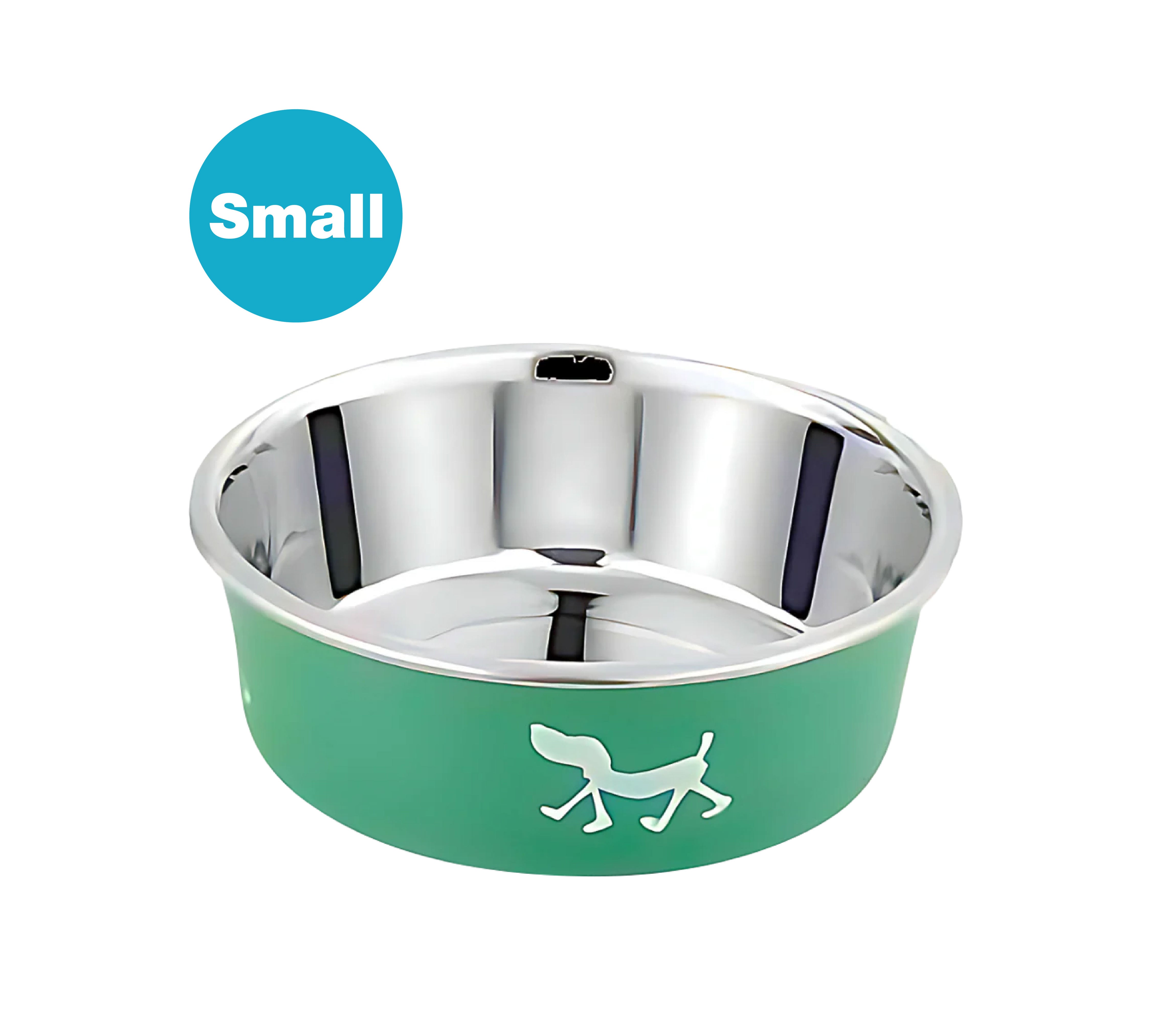 Panache Feeding Bowl with Dog Design - Green