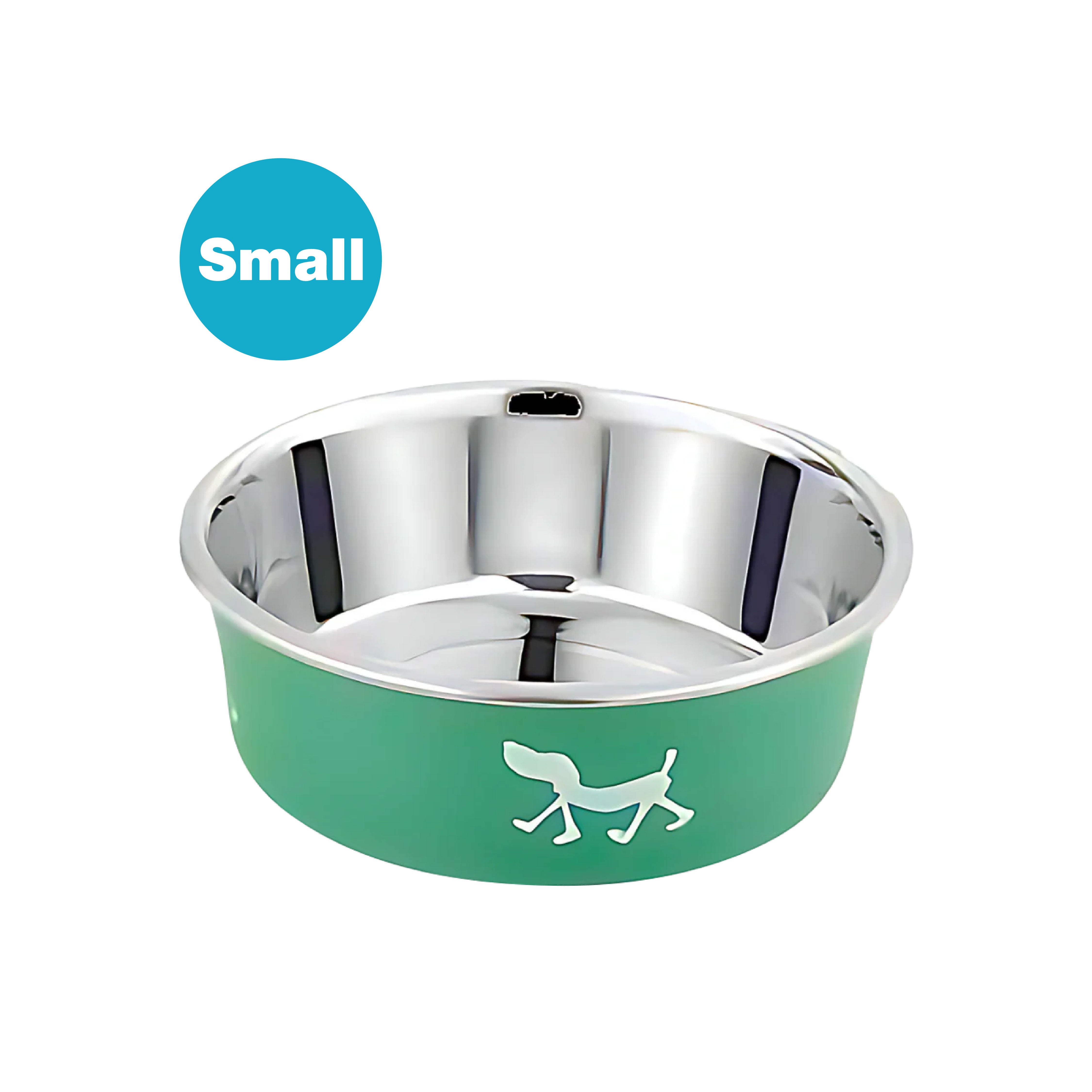 Panache Feeding Bowl with Dog Design - Green