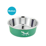 Panache Feeding Bowl with Dog Design - Green